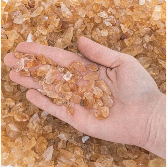 10g Raw Crushed Citrine Crystal Pieces Golden Yellow Gemstones Rough Gem Rock - Picture 2 of 5